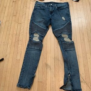 Pacsun distressed stacked skinny jeans